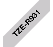 TZe-R931 - Cassette originale à ruban tissu - noir sur argent - pour étiqueteuse Brother - 12 mm de large