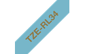 Genuine Brother TZe-RL34 Ribbon Tape Cassette – Gold on Light Blue, 12mm wide 3