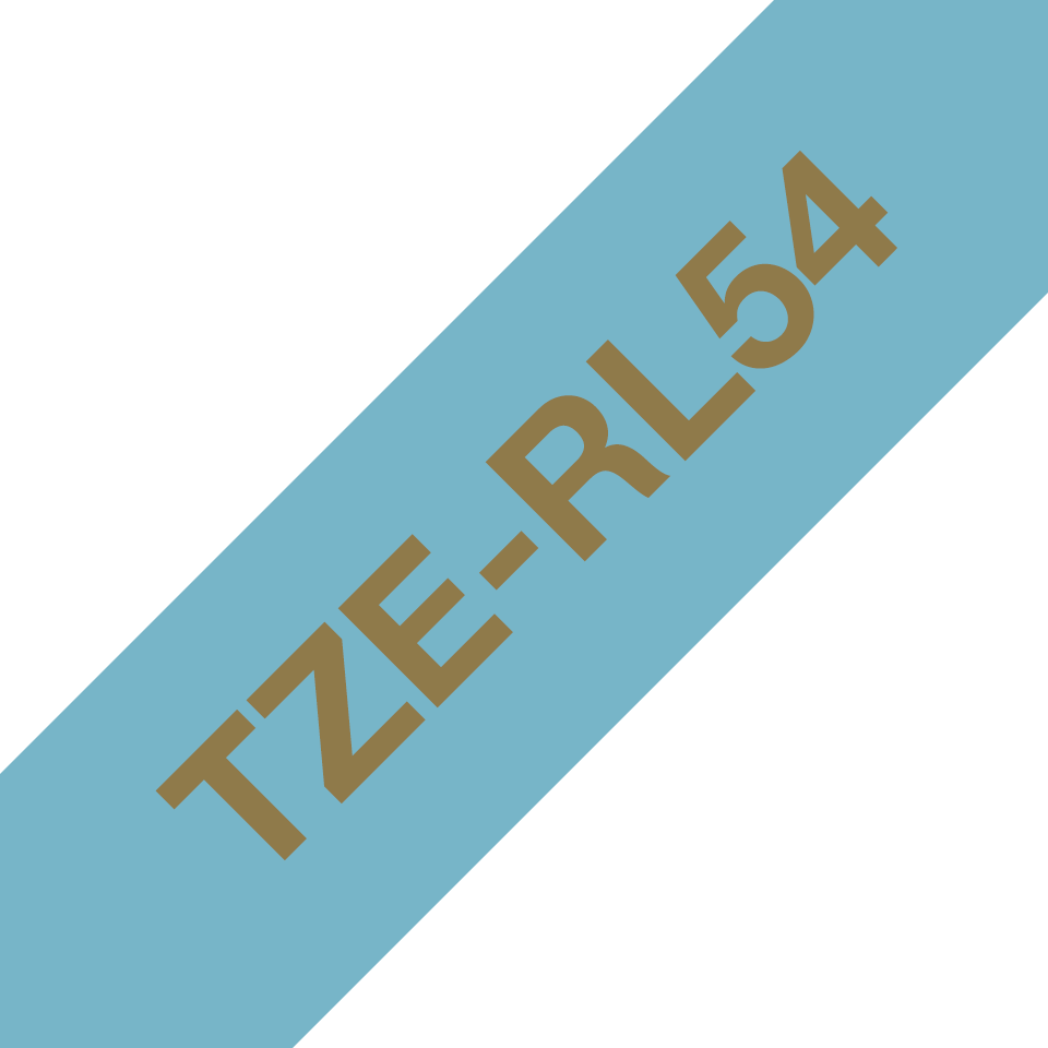 TZe-RL54 24mm gold on light blue TZe ribbon