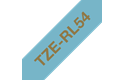 Brother TZe-RL54 Textilband – gold auf hellblau 3