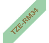 TZe-RM34 - Cassette originale à ruban tissu - or sur vert menthe - pour étiqueteuse Brother - 12 mm de large