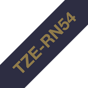 Genuine Brother TZe-RN54 Labelling Tape Ribbon– Gold on Navy Blue, 24mm wide