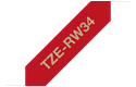 Eredeti Brother TZe-RW34 selyemszalag – Piros alapon arany színű, 12 mm széles