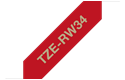 Genuine Brother TZe-RW34 Ribbon Tape Cassette – Gold on Wine  Red, 12mm wide