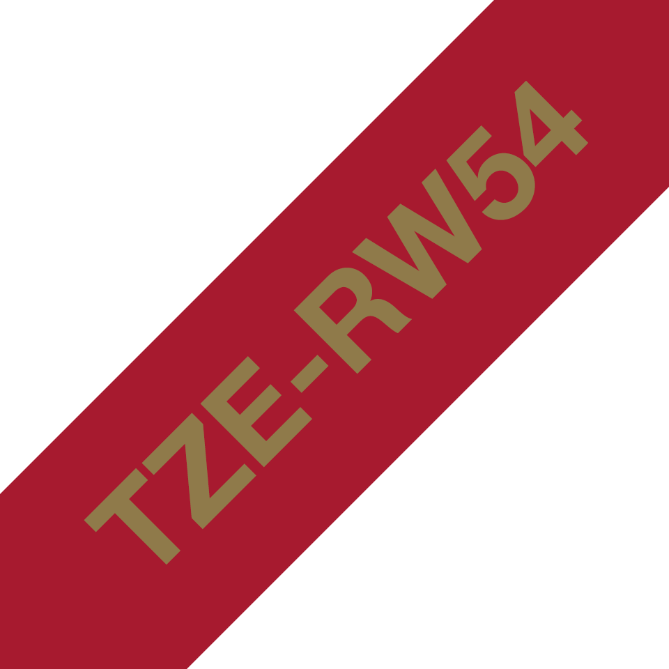 TZe-RW54 24mm gold on wine red TZe ribbon