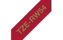 Brother TZe-RW54 Касета с лента за панделки, златен текст на червен фон, 24мм
