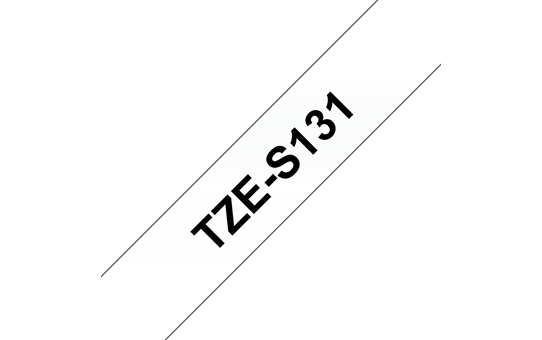 Brother TZe-S131 Schriftband – schwarz auf transparent 2
