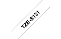 Original Brother TZeS131 merketape – sort på klar, med sterkt lim, 12 mm bred
