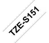 Brother Pro Tape TZe-S151 Schriftband – schwarz auf transparent