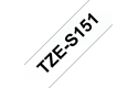 Genuine Brother TZE-S151 Labelling Tape Cassette – Black on Clear Strong Adhesive, 24mm wide