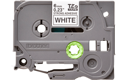 Origināla Brother TZe-S211 uzlīmju lentes kasete – melnas drukas balta, 6mm plata 2