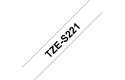 Genuine Brother TZe-S221 Labelling Tape Cassette – Black on White, 9mm wide