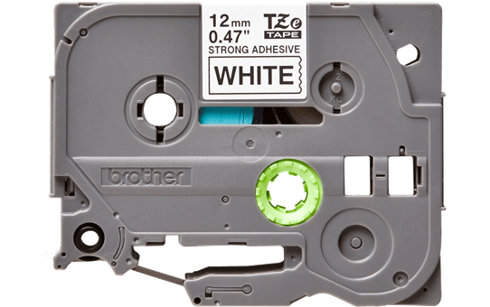 Original Brother TZeS231 tapekassette – sort på hvid, ekstra stærkt klæbende, 12 mm bred 2