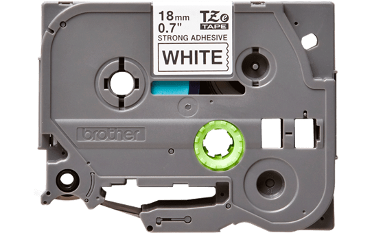 Brother TZeS241: оригинальная кассета с лентой с мощной клейкой поверхностью для печати наклеек черным на белом фоне, ширина: 18 мм.