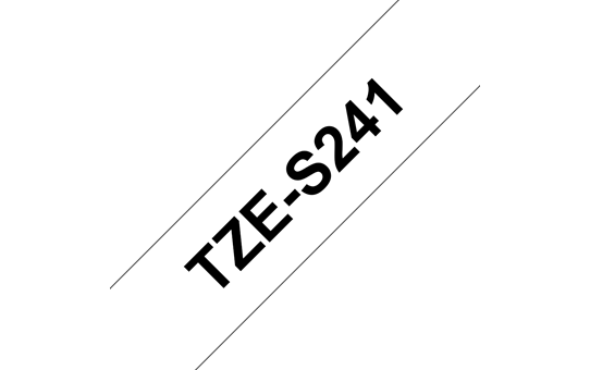 Originele Brother TZe-S241 sterk klevende label tapecassette -zwart op wit, breedte 18 mm