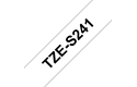 Brother TZe-S241 - черен текст на бяла лента, ширина - 18mm