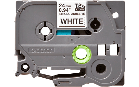 Oriģināla Brother TZe-S251 uzlīmju lentas kasete – melnas drukas, balta, 24mm plata  2