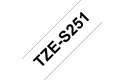 Cassette à ruban pour étiqueteuse TZe-S251 Brother originale – Noir sur blanc, 24 mm de large 