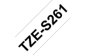 Genuine Brother TZe-S261 Labelling Tape Cassette – Black on White Strong Adhesive, 36mm wide