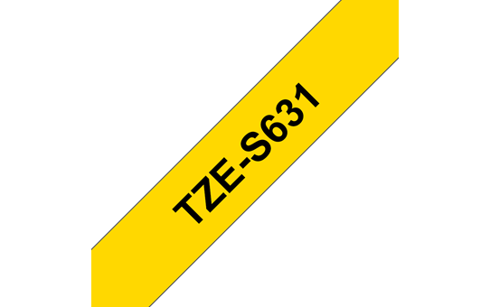 Originální kazeta s páskou Brother TZe-S631 - černý tisk na žluté, šířka 12 mm