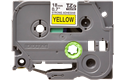 Oryginalna laminowana taśma z mocnym klejem TZe-S641 firmy Brother – czarny nadruk na żółtym tle, 18mm szerokości 2