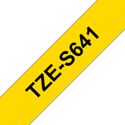 Eredeti Brother TZe-S641 P-touch -Sárga alapon fekete, 18mm széles szalag