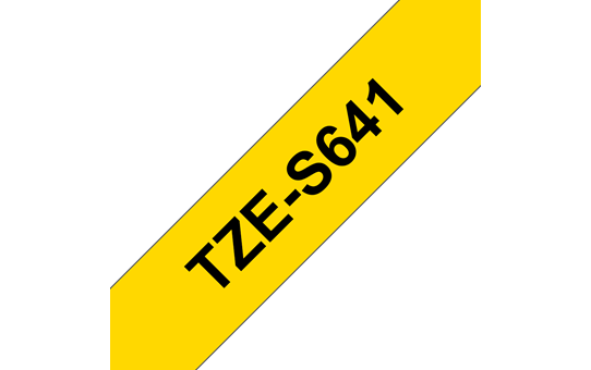 Cassette à ruban pour étiqueteuse TZe-S641 Brother originale – Noir sur jaune, 18 mm de large