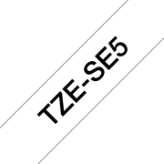 Originele Brother TZe-SE5 veiligheidstape – zwart op wit, breedte 24 mm