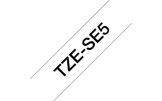 Originele Brother TZe-SE5 veiligheidstape – zwart op wit, breedte 24 mm