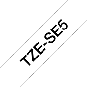 TZeSE5 24mm black on white security tape