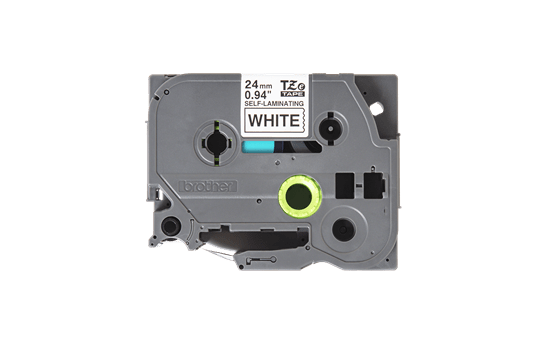 Eredeti Brother TZe-SL251 önlamináló, kábeljelölő szalag – Fehér alapon fekete, 24mm széles 2