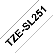 Oryginalna taśma samolaminująca TZe-SL251 firmy Brother – czarny nadruk na białym tle, 24 mm szerokości 