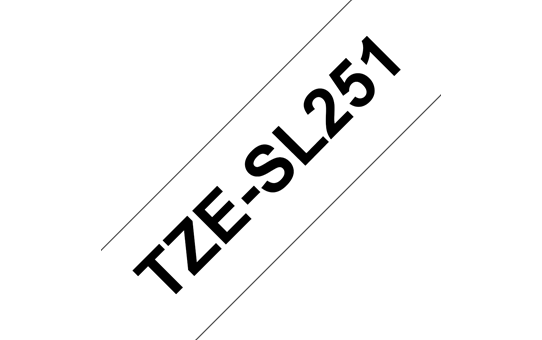 Оригинална касета Brother TZe-SL251 със самоламинираща етикетираща лента – черен текст върху бяла лента, 24 мм