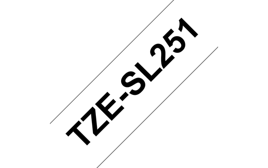 Brother original TZeSL251 selvlaminerende merketape - sort på hvit, 24 mm bred