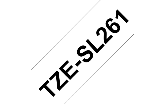 Genuine Brother TZe-SL261 Self-Laminating Labelling Tape Cassette – Black on White, 36mm wide