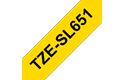 Brother original TZeSL651 selvlaminerende merketape - sort på gul, 24 mm bred