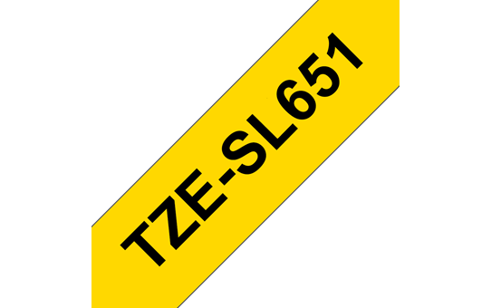 Originele Brother TZe-SL651 zelflaminerende label tapecassette - zwart op geel, breedte 24 mm