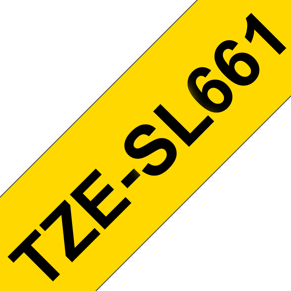 Brother TZe-SL661 självlaminerande tape - svart på gul, 36 mm bred