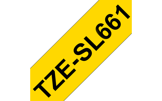 Originele Brother TZe-SL661 zelflaminerende label tapecassette - zwart op geel, breedte 36 mm