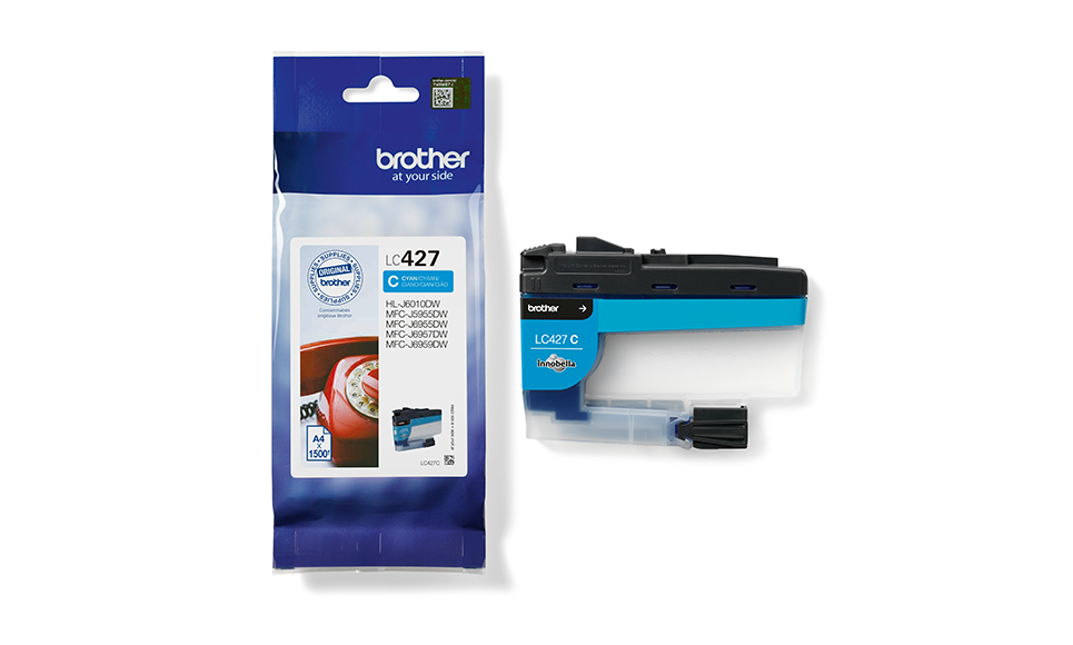 Cyan ink cartridge LC427C for the PrintModa Studio fabric printer HL-JF1