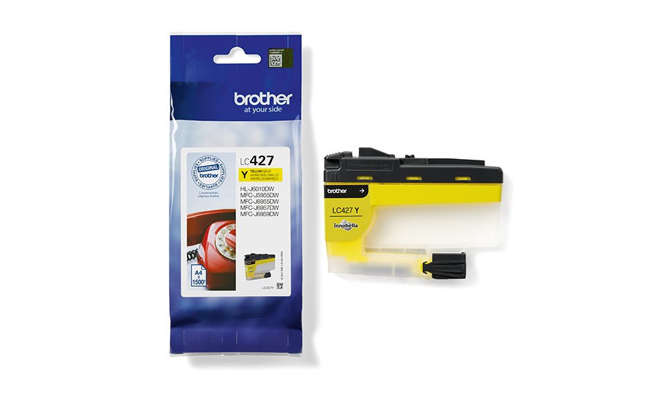 Yellow ink cartridge LC427Y for the PrintModa Studio fabric printer HL-JF1