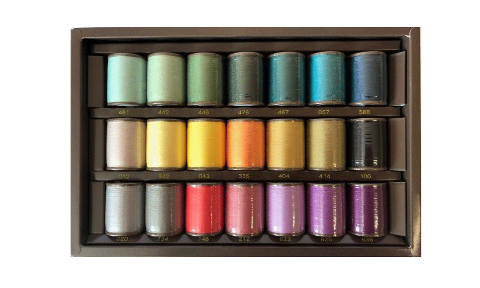21 spools of matt embroidery thread for use on all Brother  machines