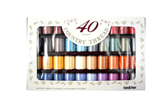 Brother Country  Embroidery Thread set CYT40 - 40 colours