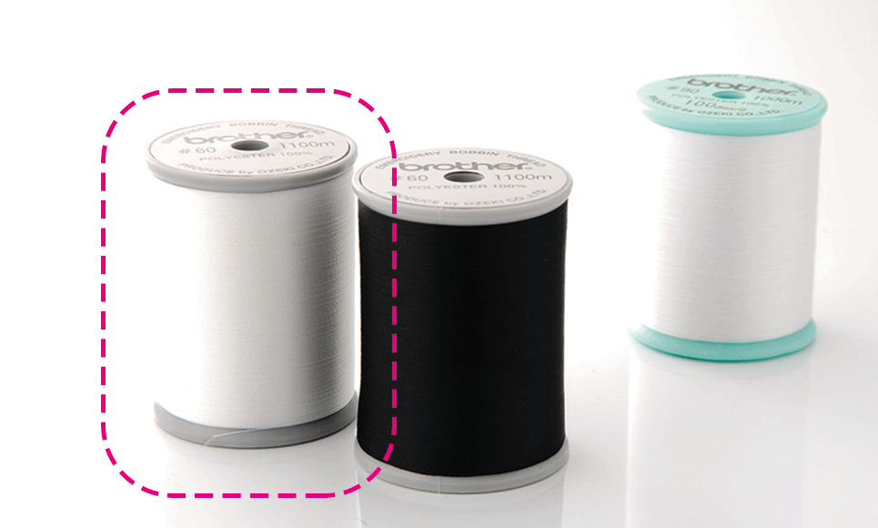 White embroidery thread EBTCEN for Brother embroidery machines