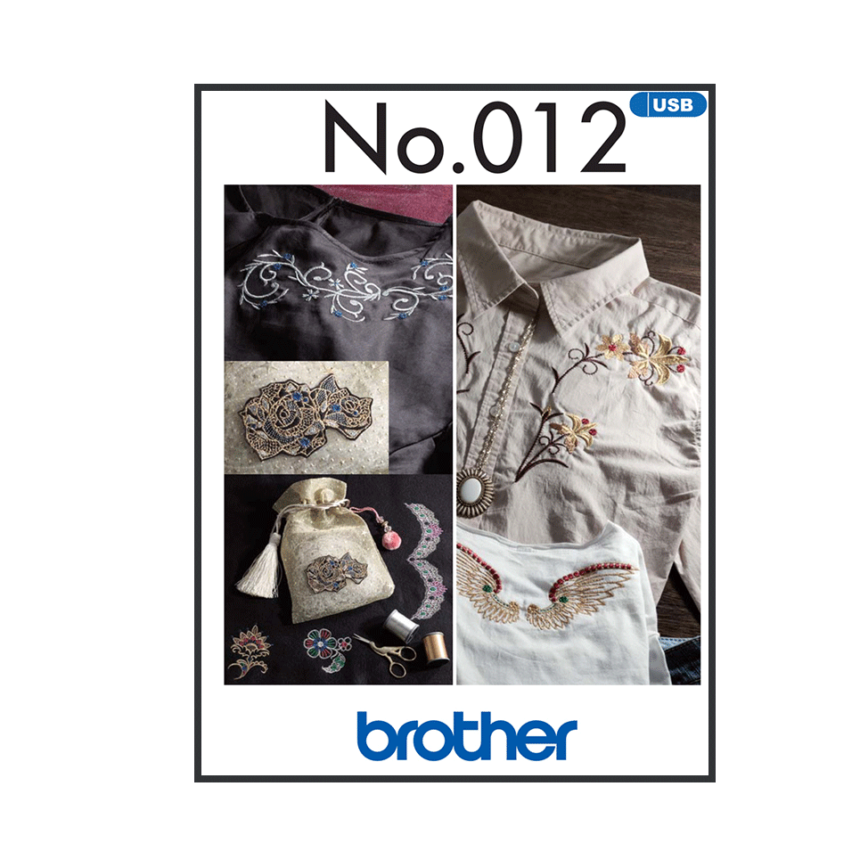 Collection de motifs de broderie n° 12 BLECUSB12