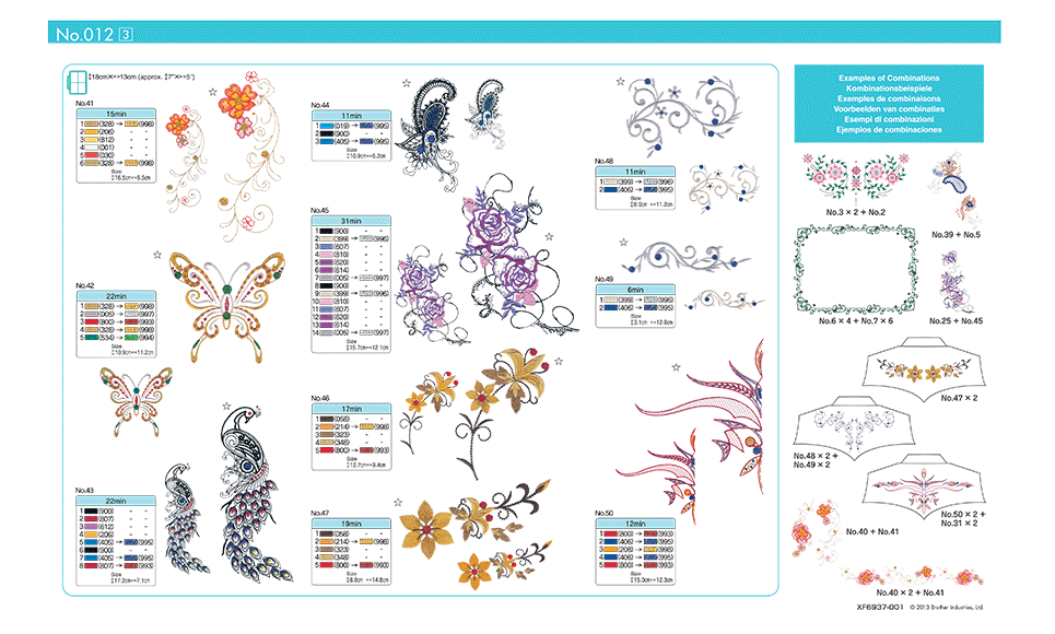 Collection de motifs de broderie n° 12 BLECUSB12 4