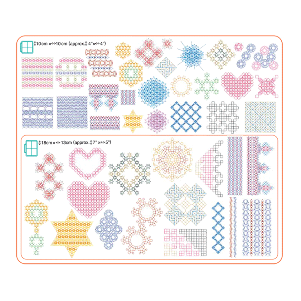 Collection de motifs de broderie n° 14 BLECUSB14 6