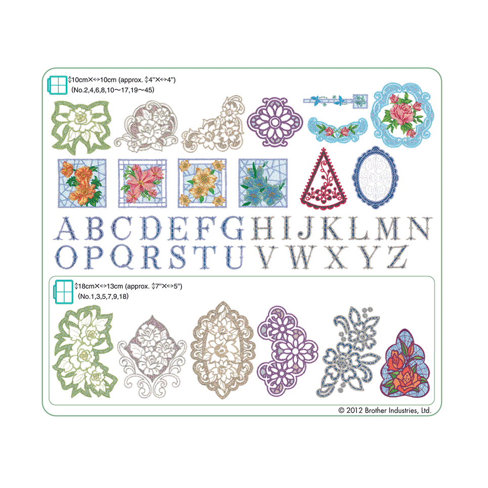 Collection de motifs de broderie n° 8 BLECUSB8 2