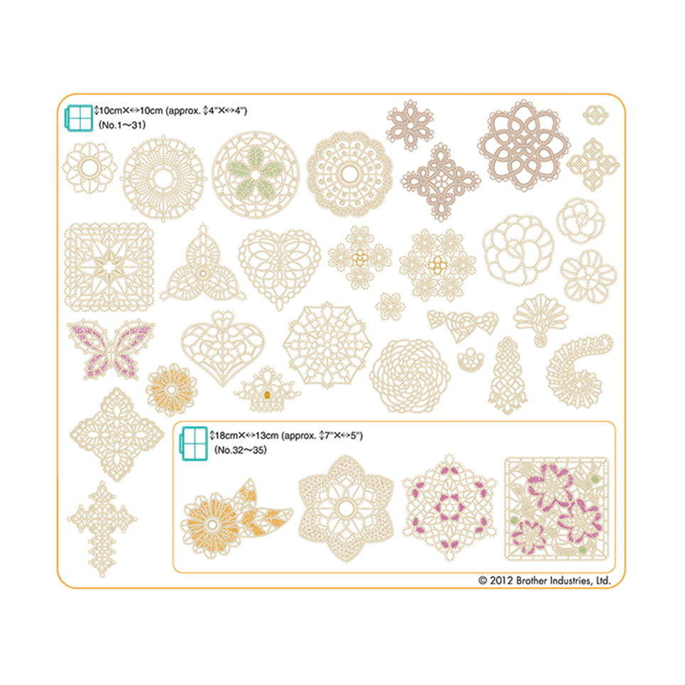 Collection de motifs de broderie n° 9 BLECUSB9 2