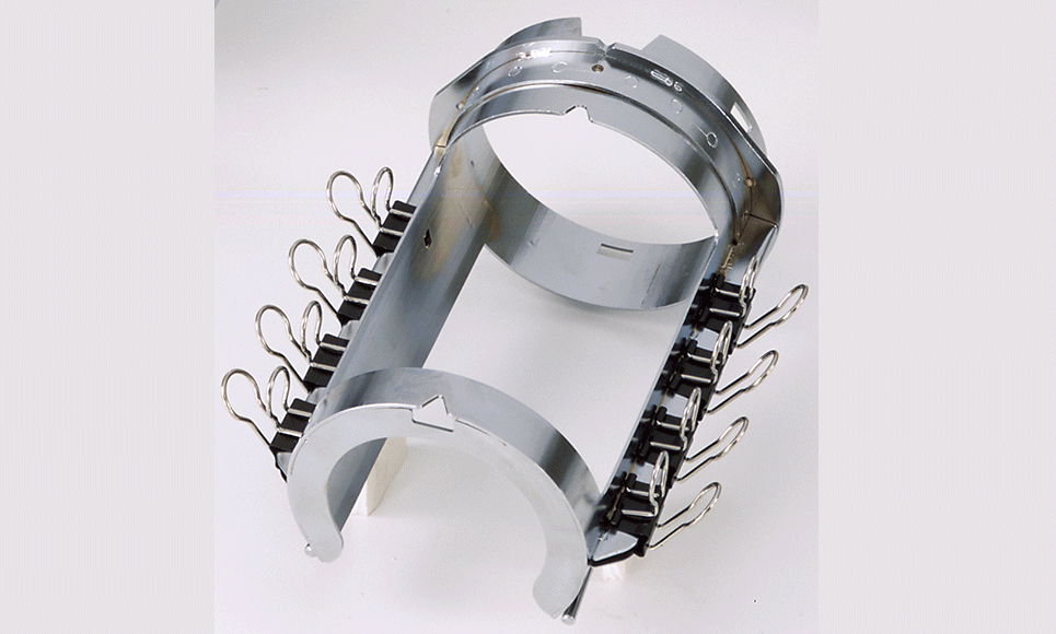 Metalen cilindervormig borduurraam PRCLH1, grootte 90 x 80 mm